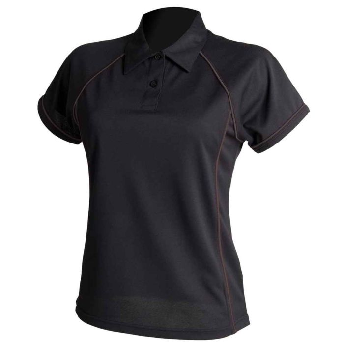 Finden + Hales Ladies Performance Piped Polo Shirt main product photo