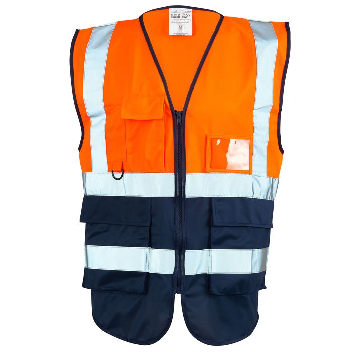 Hi Vis Orange/Navy 2 Tone Executive Vest main product photo