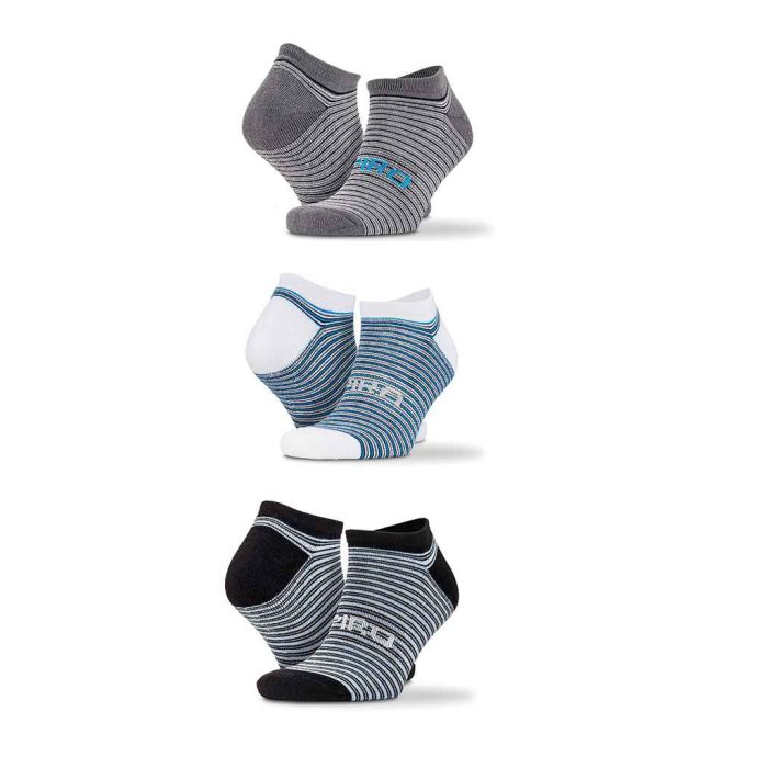 Spiro 3 Pack Mixed Stripe Sneaker Socks main product photo