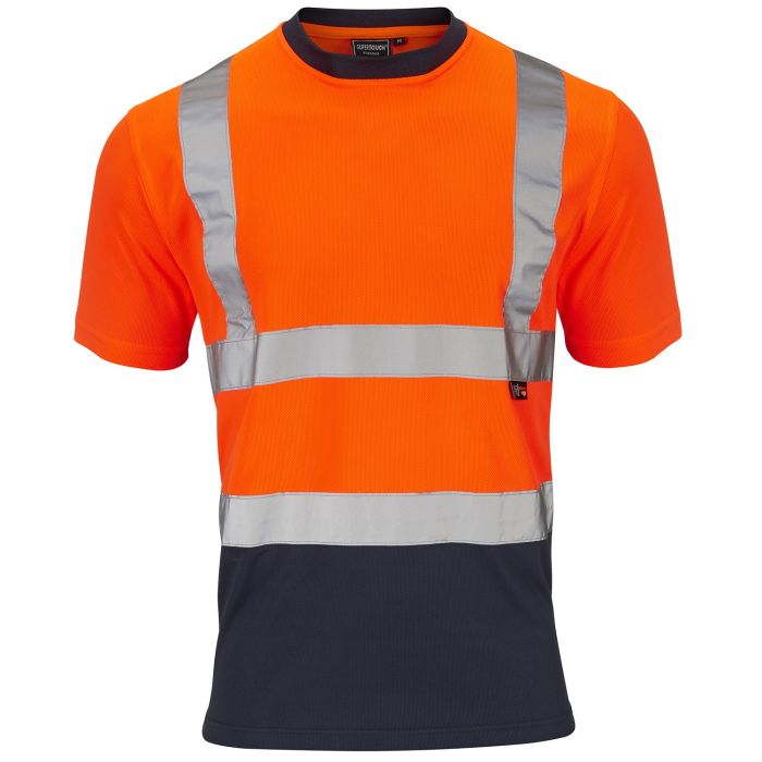 Hi-Vis Orange/Navy 2 Tone T-Shirt main product photo