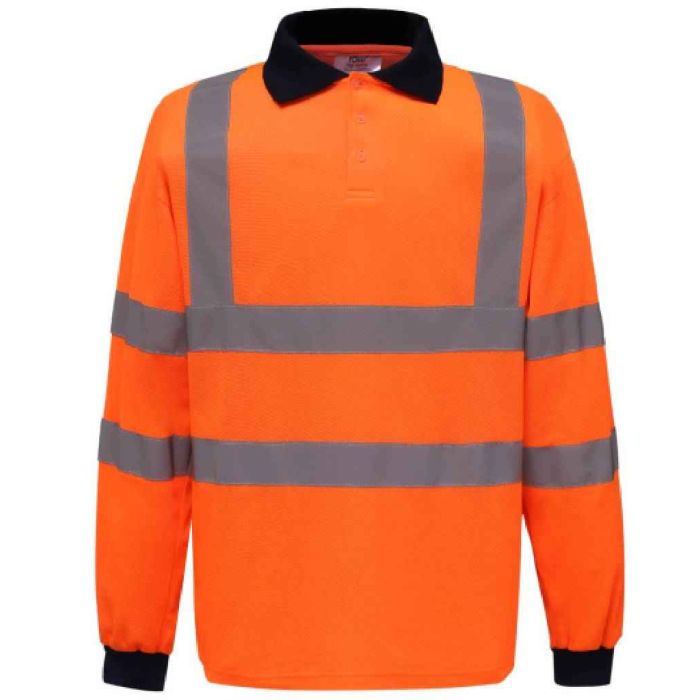 Yoko Hi-Vis Long Sleeve Polo Shirt main product photo