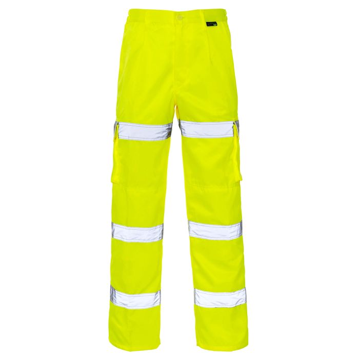 CK842-F Hi Vis Yellow 3 Band Combat Trousers main product photo