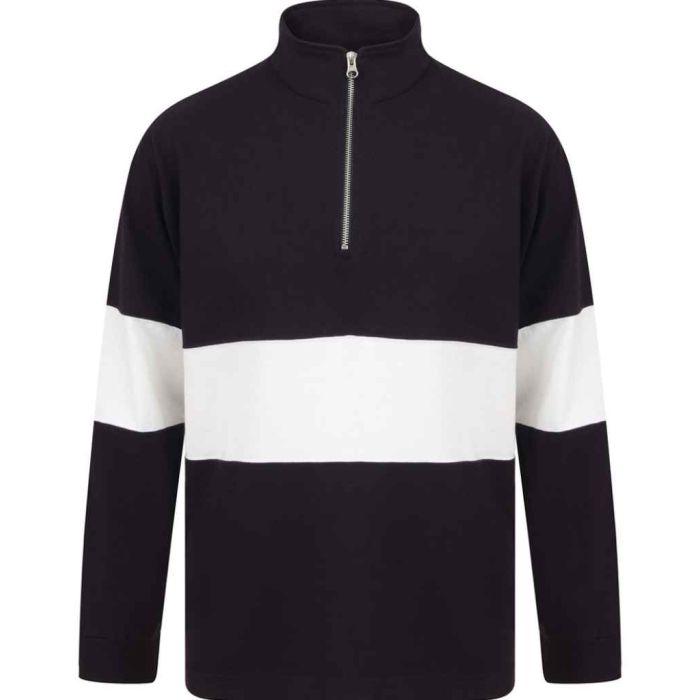 Front Row Panelled 1/4 Zip Neck Top main product photo