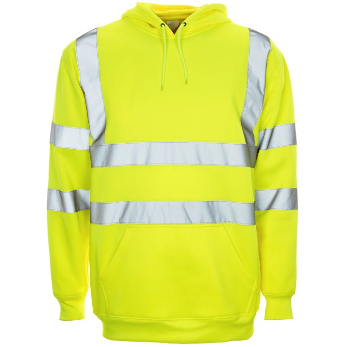 Hi Vis Yellow Hooded Sweatshirt main product photo