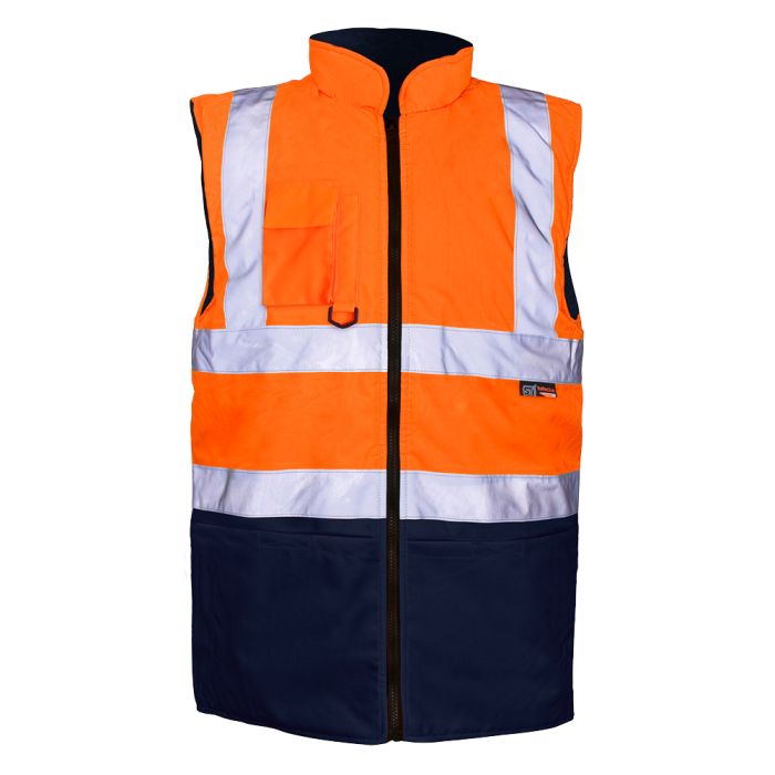 Hi Vis Orange/Navy 2 Tone Bodywarmer main product photo