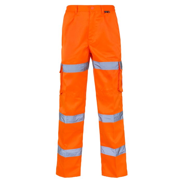 Hi Vis Orange 3 Band Combat Trousers main product photo