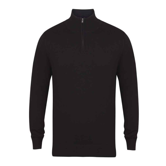 Henbury Zip Neck Sweater main product photo