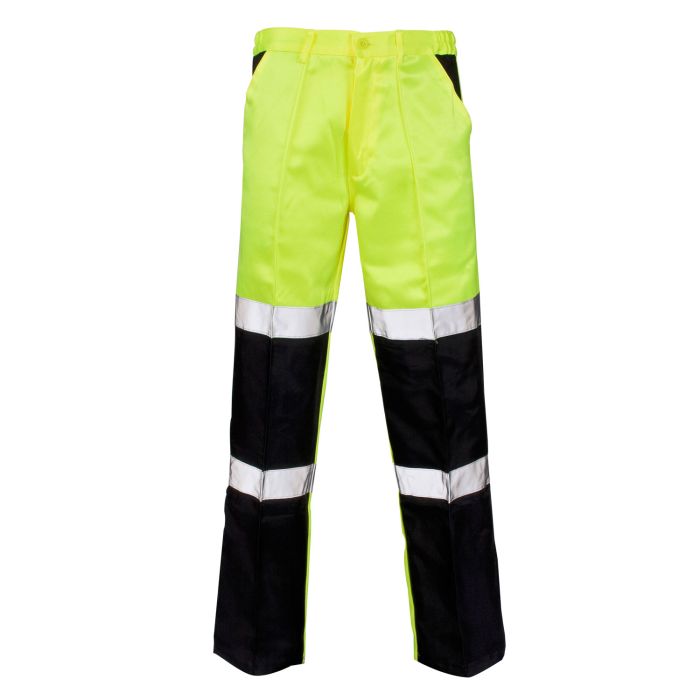 Hi Vis Yellow/Black Ballistic Trousers main product photo