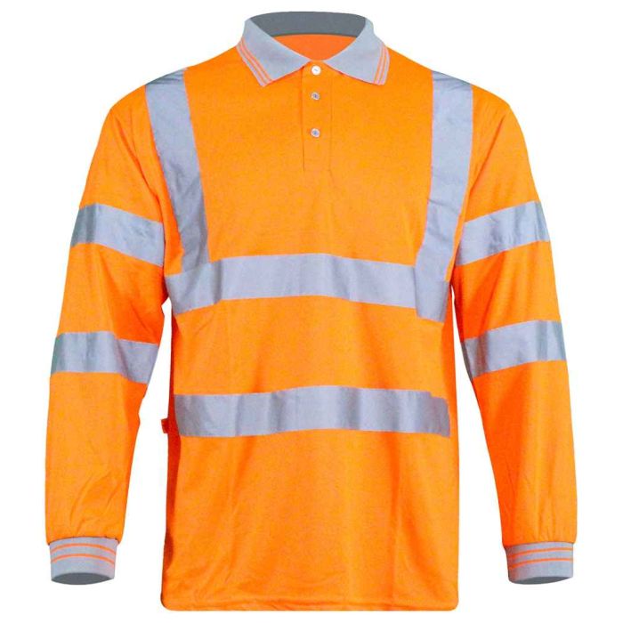 Warrior Hi-Vis Long Sleeve Polo Shirt main product photo