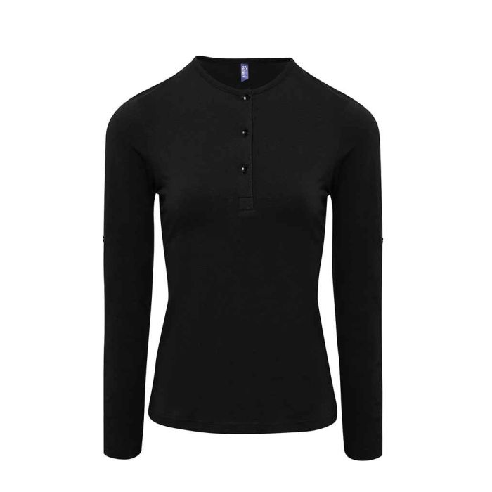 Premier Ladies Long John Roll Sleeve T-Shirt main product photo