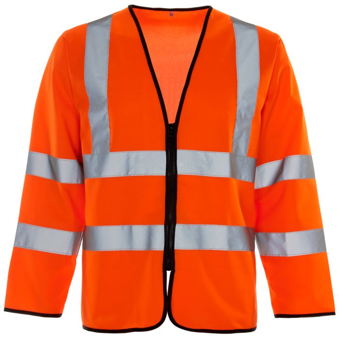 Hi Vis Orange Long Sleeved Vest - Zip main product photo