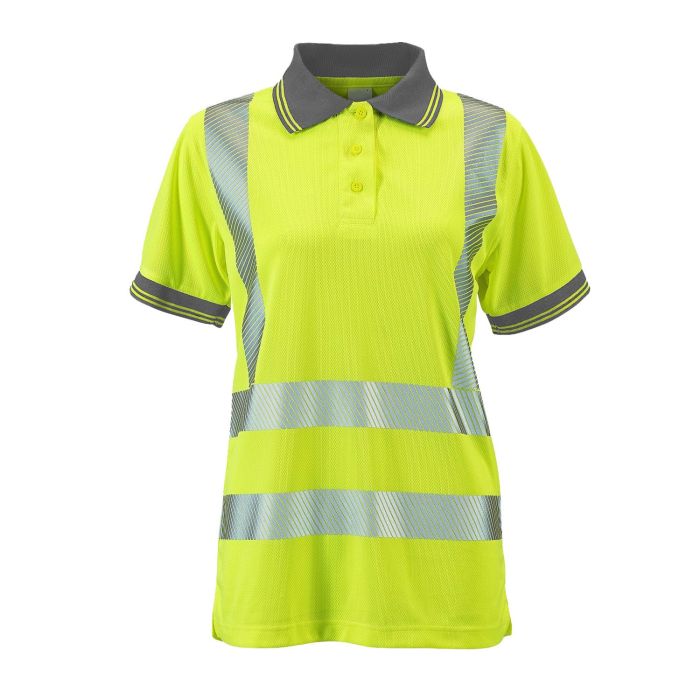 Ladies Hi Vis Yellow Savannah Birds Eye Polo main product photo