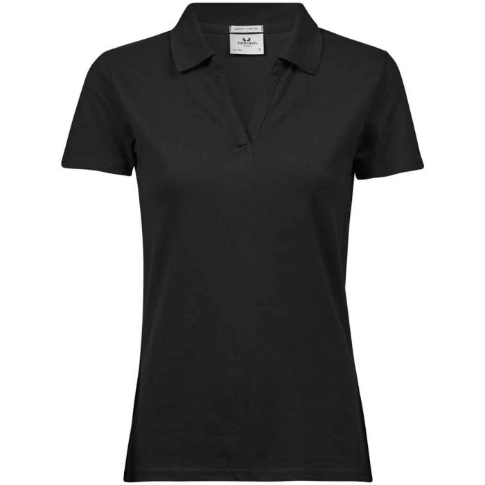Tee Jays Ladies Luxury Stretch V Neck Polo Shirt main product photo