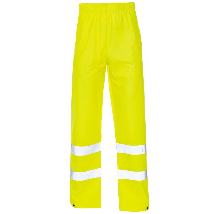 Hi Vis Yellow Storm-Flex PU Trousers Ankle Bands main product photo