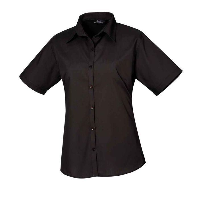 Premier Ladies Short Sleeve Poplin Blouse main product photo