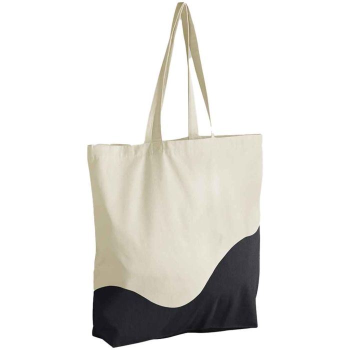 Westford Mill Organic Cotton Wave Print Maxi Tote Bag main product photo