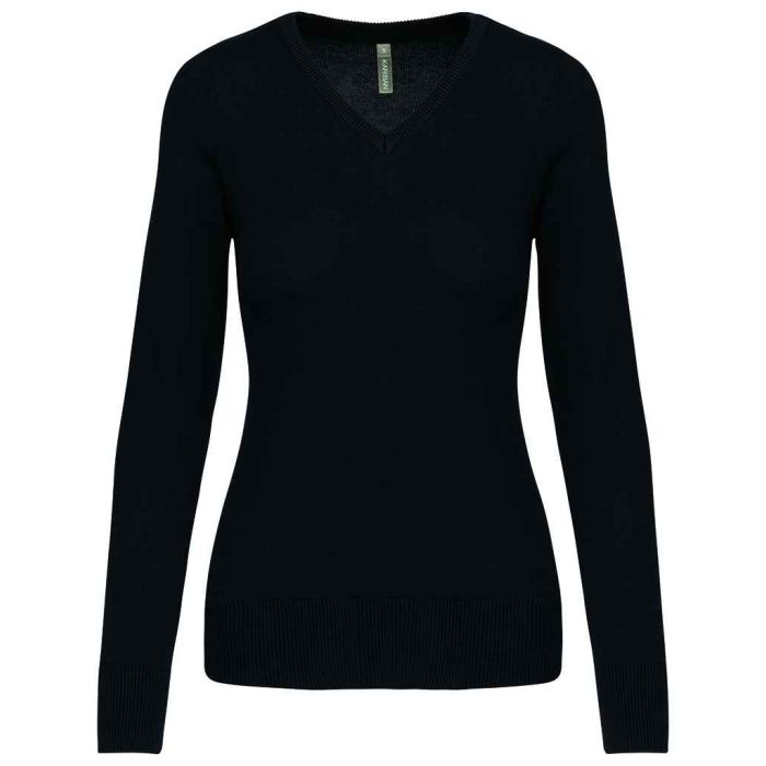 Kariban Ladies Cotton Acrylic V Neck Sweater main product photo