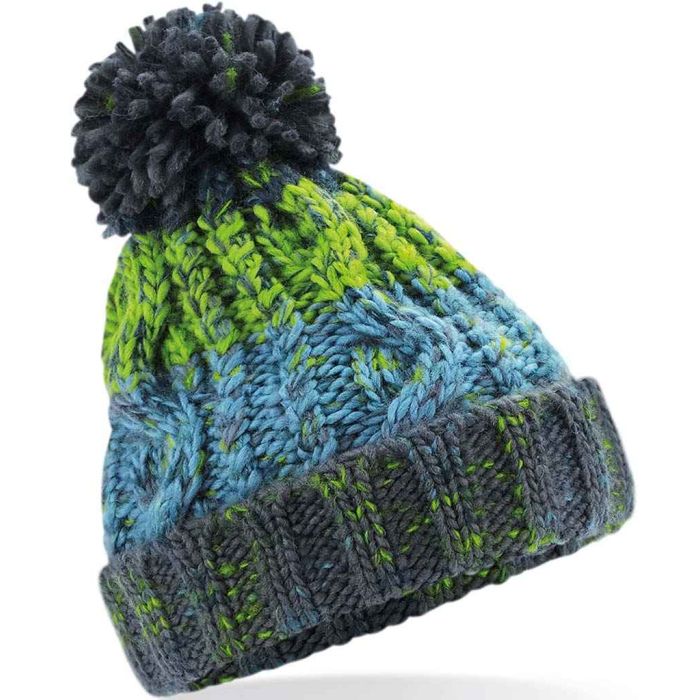 Beechfield Junior Corkscrew Pom Pom Beanie main product photo