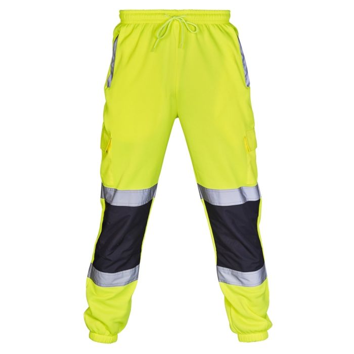Hi Vis Yellow/Navy 2 Tone Jogging Bottoms main product photo
