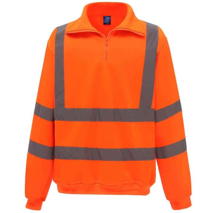 Yoko Hi-Vis Zip Neck Sweatshirt main product photo