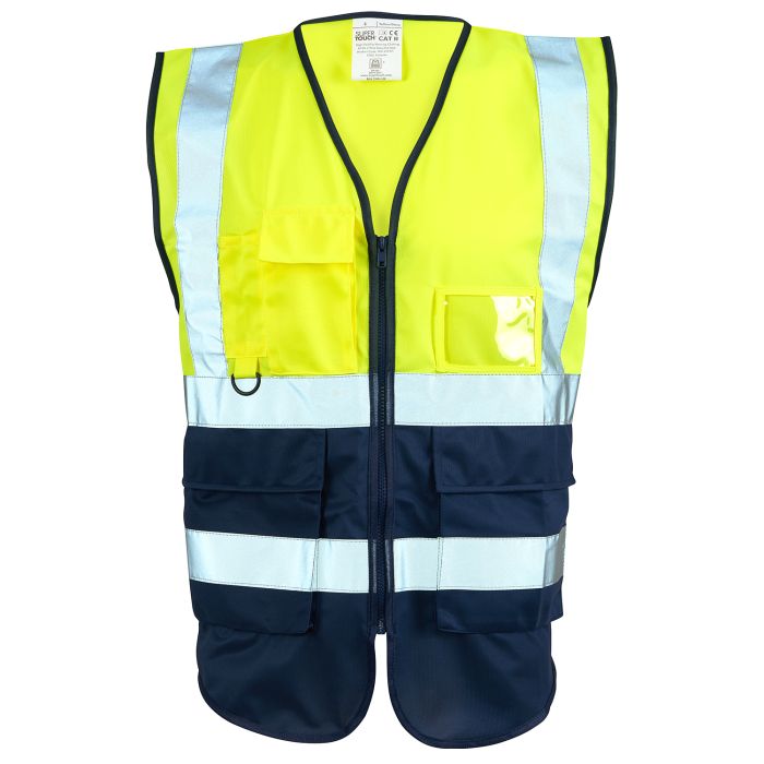 Hi Vis Yellow/Navy 2 Tone Executive Vest main product photo