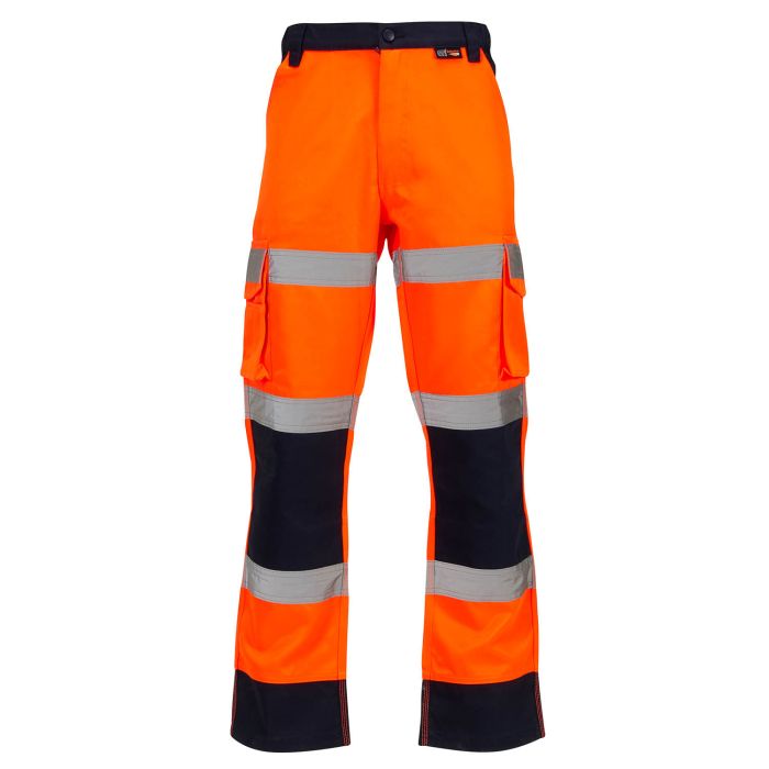 Hi-Vis Orange/Navy 2 Tone Combat Trousers main product photo