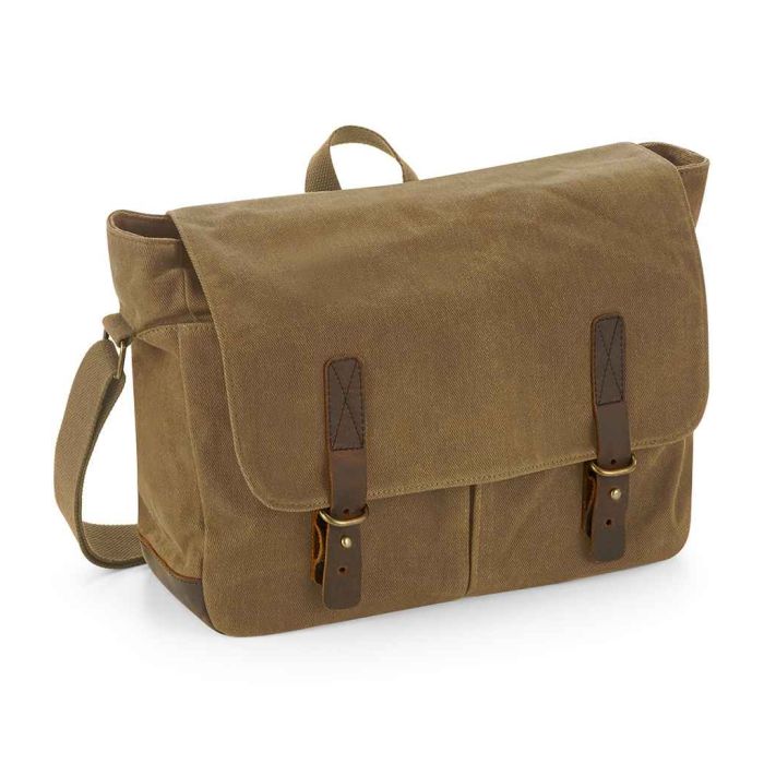 Quadra Heritage Waxed Canvas Messenger main product photo