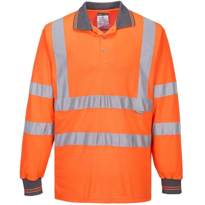Portwest Hi-Vis Long Sleeve Polo Shirt main product photo