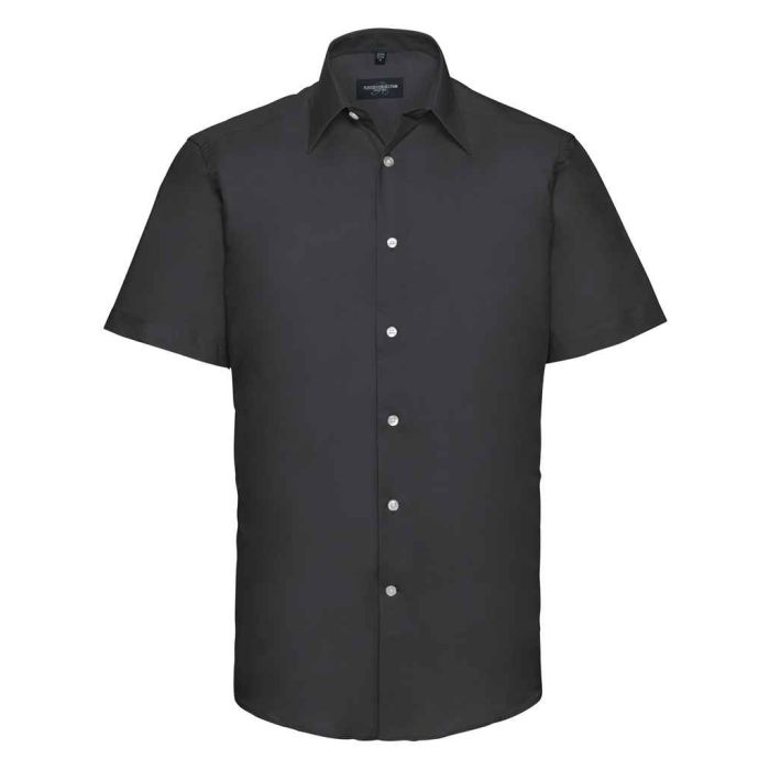 Russell Collection Short Sleeve Tailored Oxford Shirt