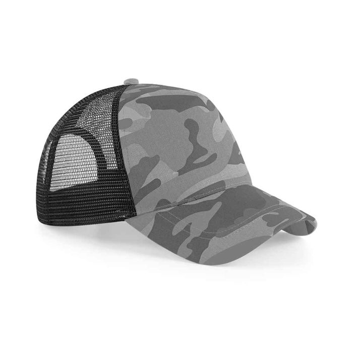 Beechfield Camo Snapback Trucker Cap main product photo