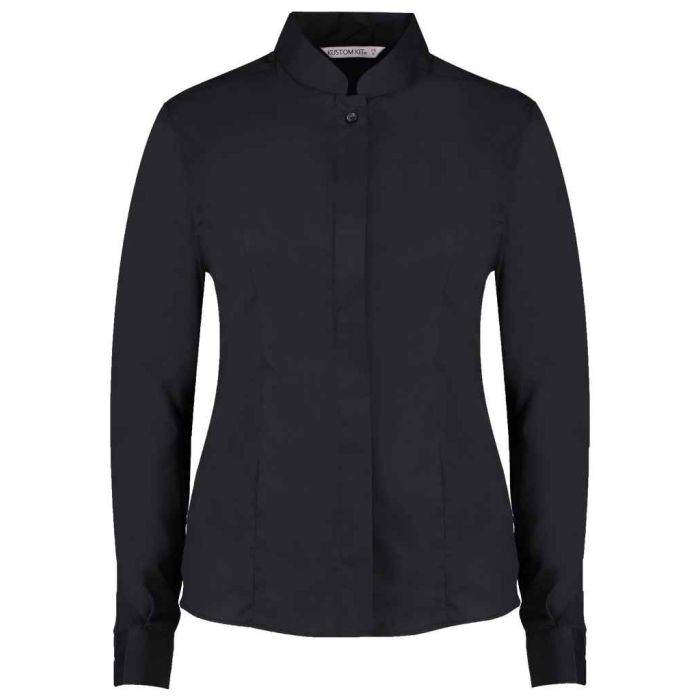 Kustom Kit Ladies Long Sleeve Tailored Mandarin Collar Shirt main product photo