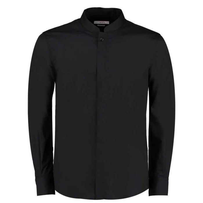 Kustom Kit Long Sleeve Tailored Mandarin Collar Shirt main product photo