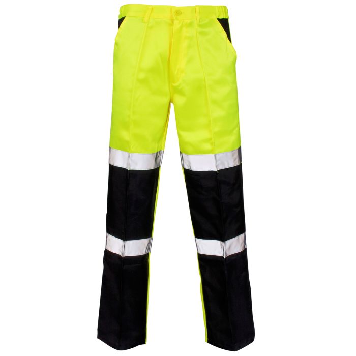 Hi Vis Yellow/Black Ballistic Trousers main product photo