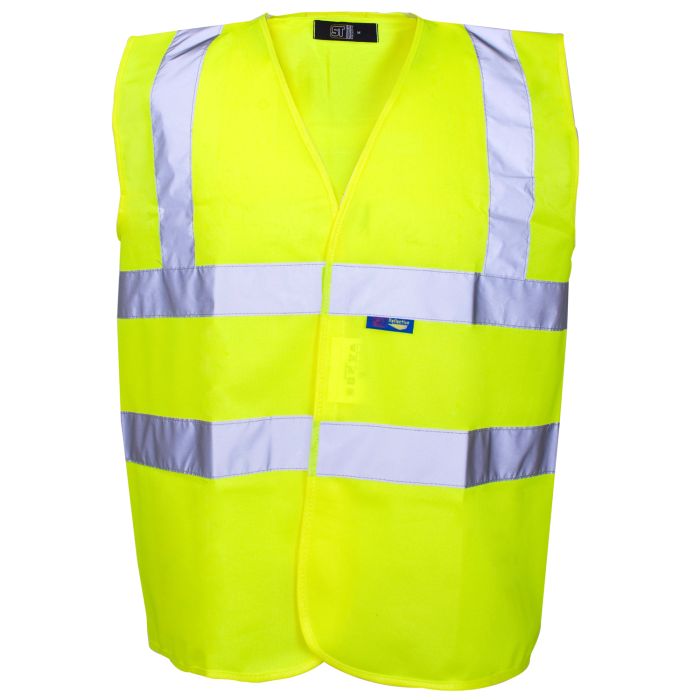 Hi Vis Yellow Vest - Velcro Yellow Binding main product photo