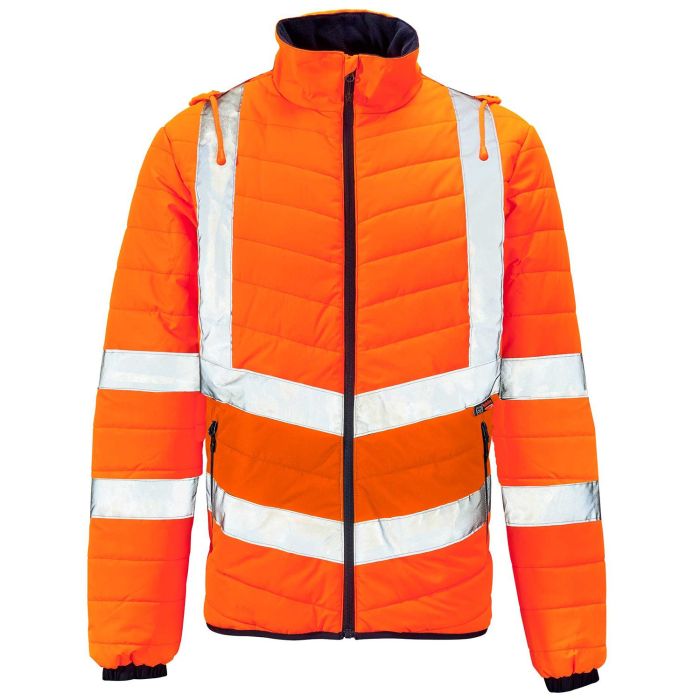 Hi Vis Orange Puffer Jacket main product photo