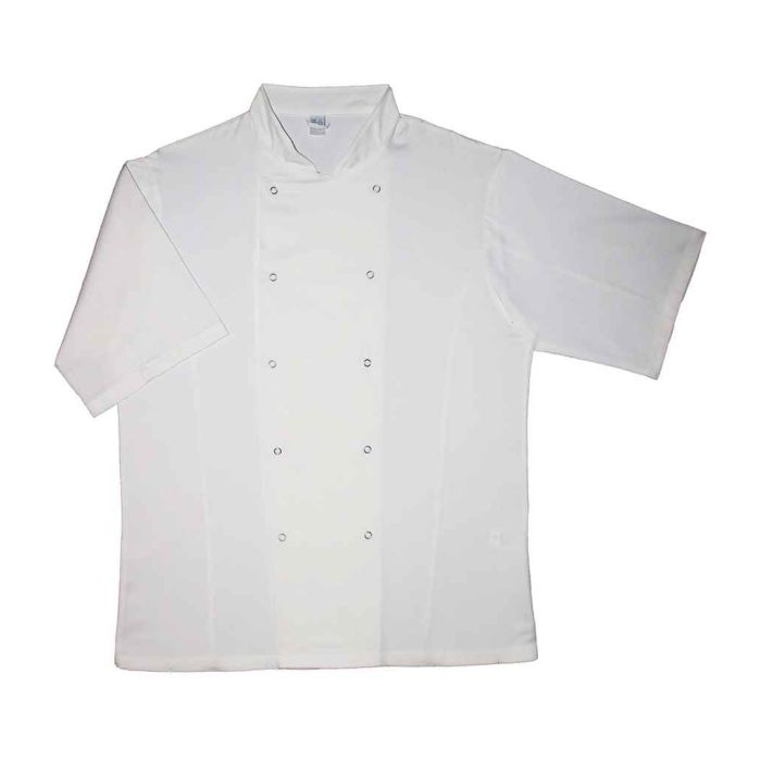 Dennys Short Sleeve Chef's Jacket - White - XXS