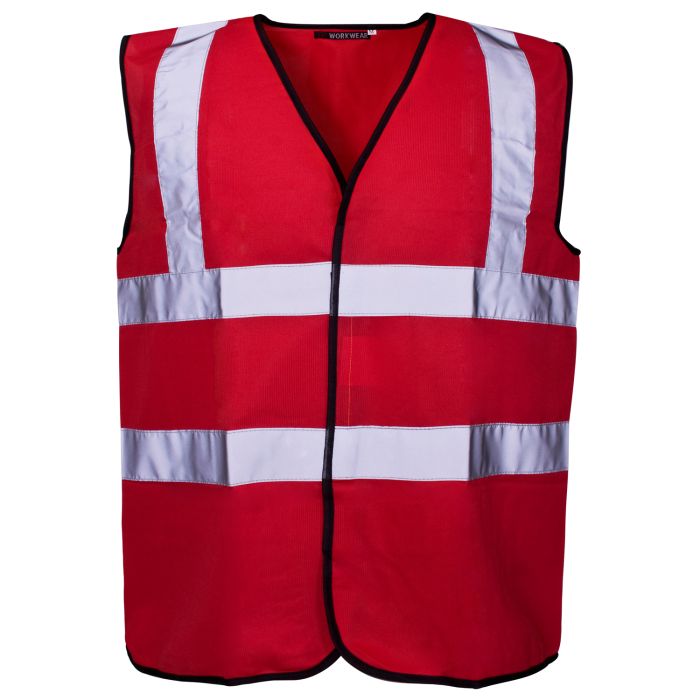 Hi Vis Red Coloured Vest main product photo