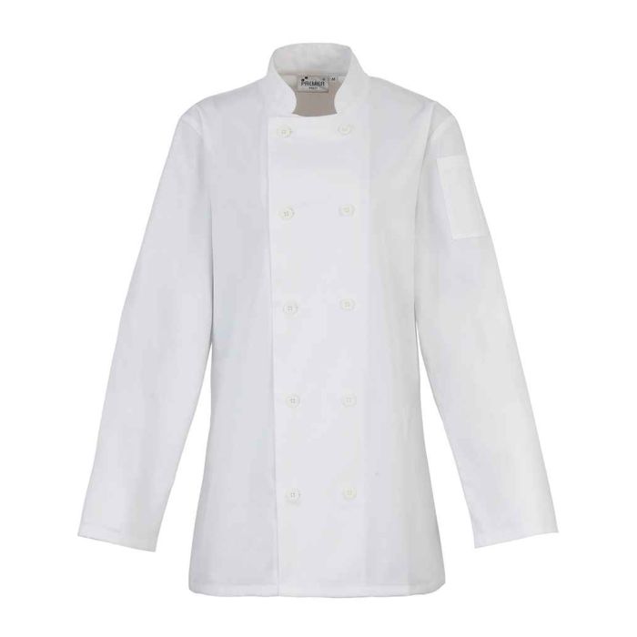 Premier Ladies Long Sleeve Chef's Jacket main product photo