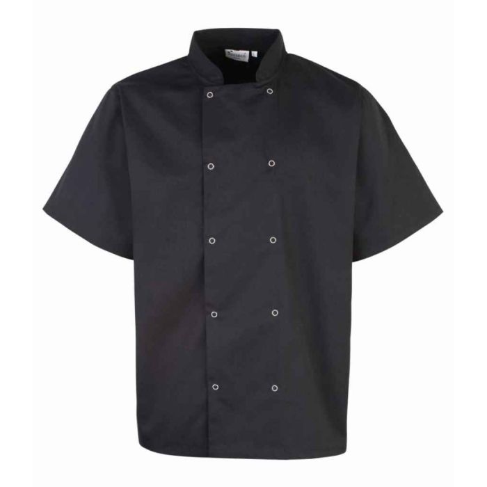 Premier Unisex Short Sleeve Stud Front Chef's Jacket main product photo