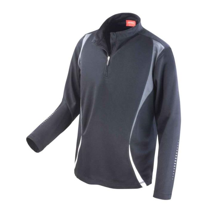 Spiro Unisex Zip Neck Trial Training Top main product photo