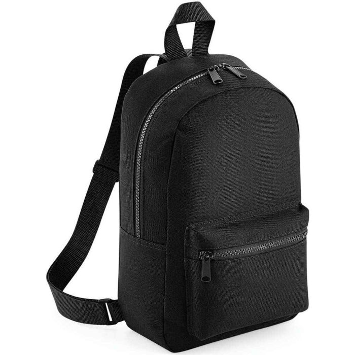 BagBase Mini Essential Fashion Backpack - Black - ONE