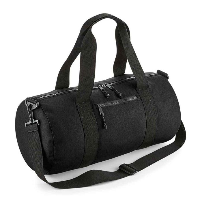 BagBase Recycled Barrel Bag - Black - ONE