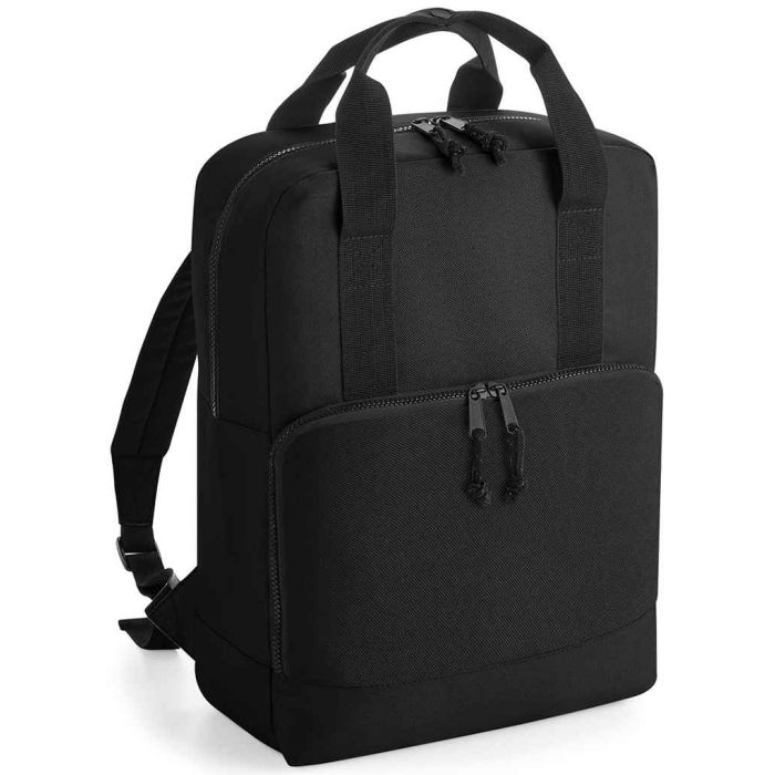 BagBase Recycled Twin Handle Cooler Backpack - Black - ONE