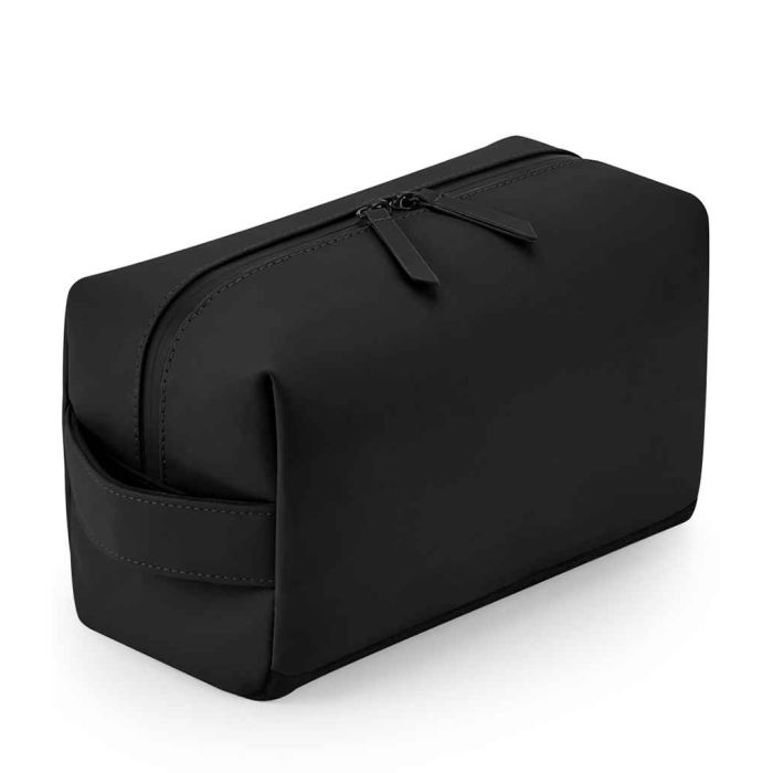 BagBase Matte PU Toiletry/Accessory Case - Black - ONE