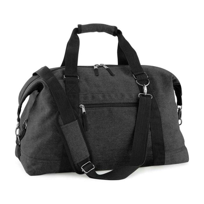 BagBase Vintage Canvas Weekender - Vintage Black - ONE