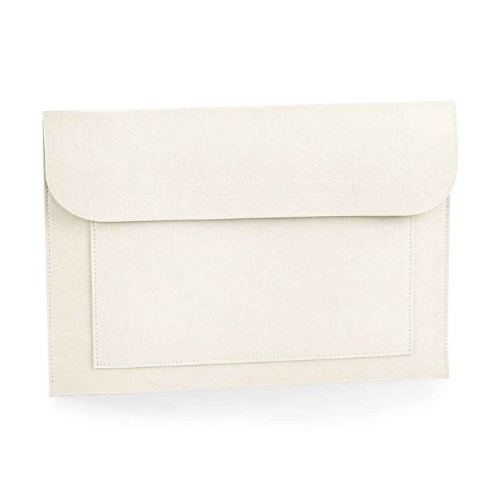 BagBase Felt Laptop/Document Slip - Soft White - ONE