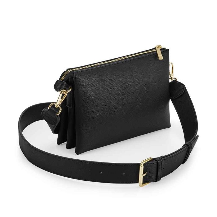 BagBase Boutique Soft Cross Body Bag - Black - ONE