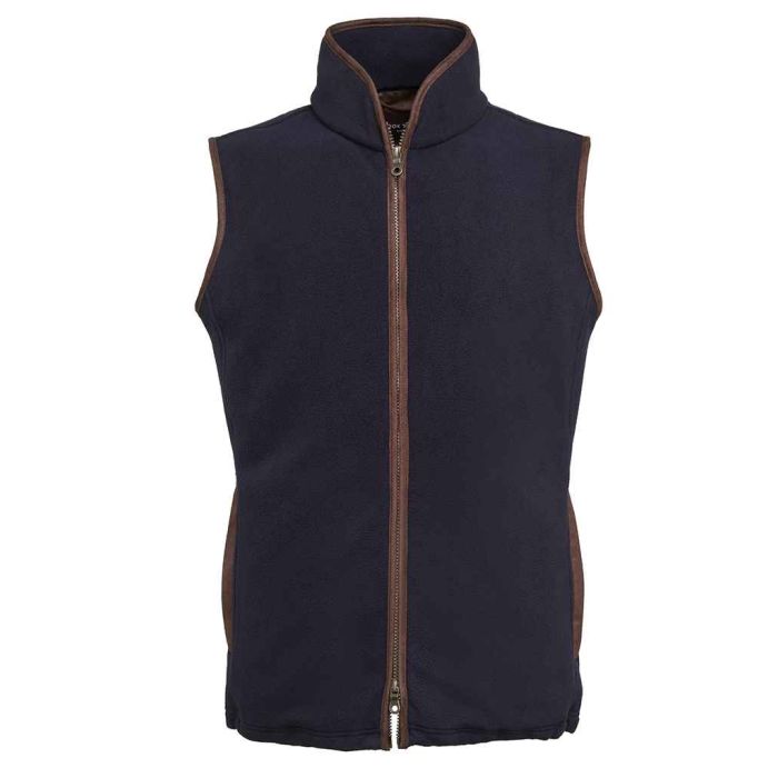 Brook Taverner Unisex Cincinatti Fleece Gilet - Navy - XS