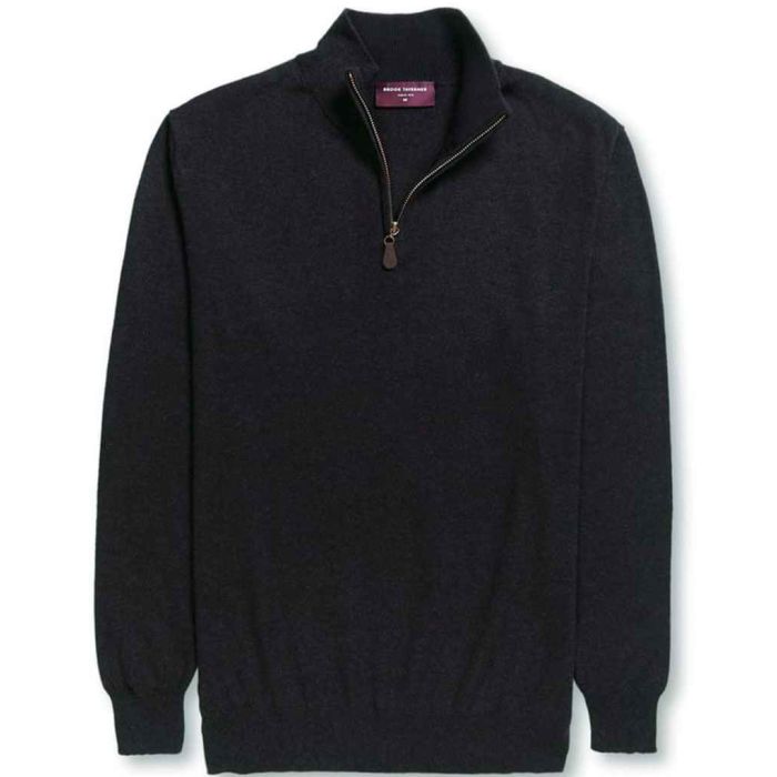 Brook Taverner Dallas Zip Neck Sweater - Black - S