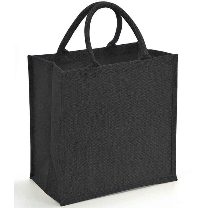 Brand Lab Natural Jute Tote - Black - ONE